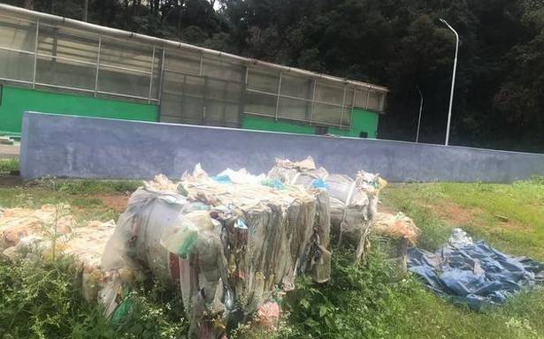 Plastic waste used as construction material to build retaining walls in Coonoor