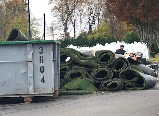 Fields of Waste: Artificial Turf, Touted as Recycling Fix for Millions of Scrap Tires, Becomes Mounting Disposal Mess
