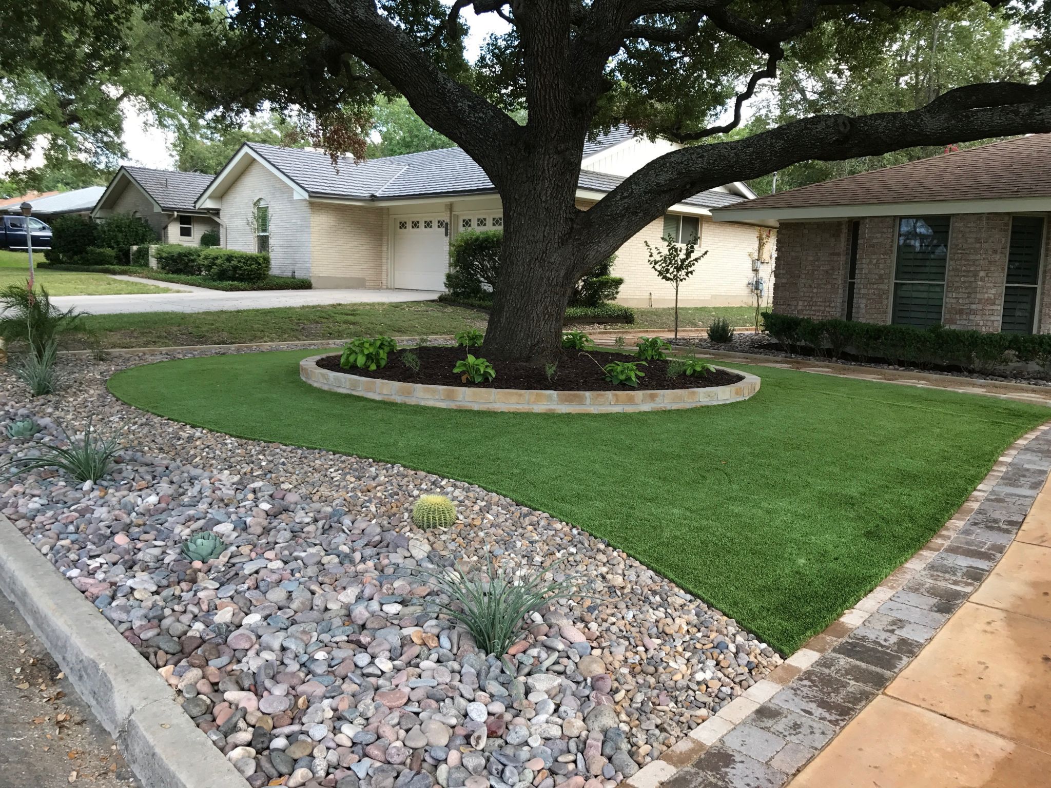 Artificial turf has become a hot trend in residential areas
