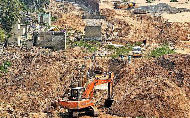 Plan to build two more retaining walls on river bank in Vijayawada