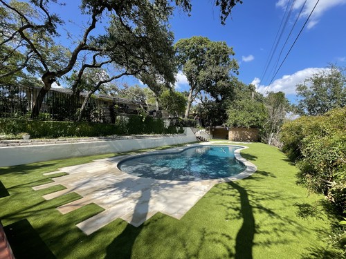 Residential synthetic turf installation in Austin, Texas by LawnPop