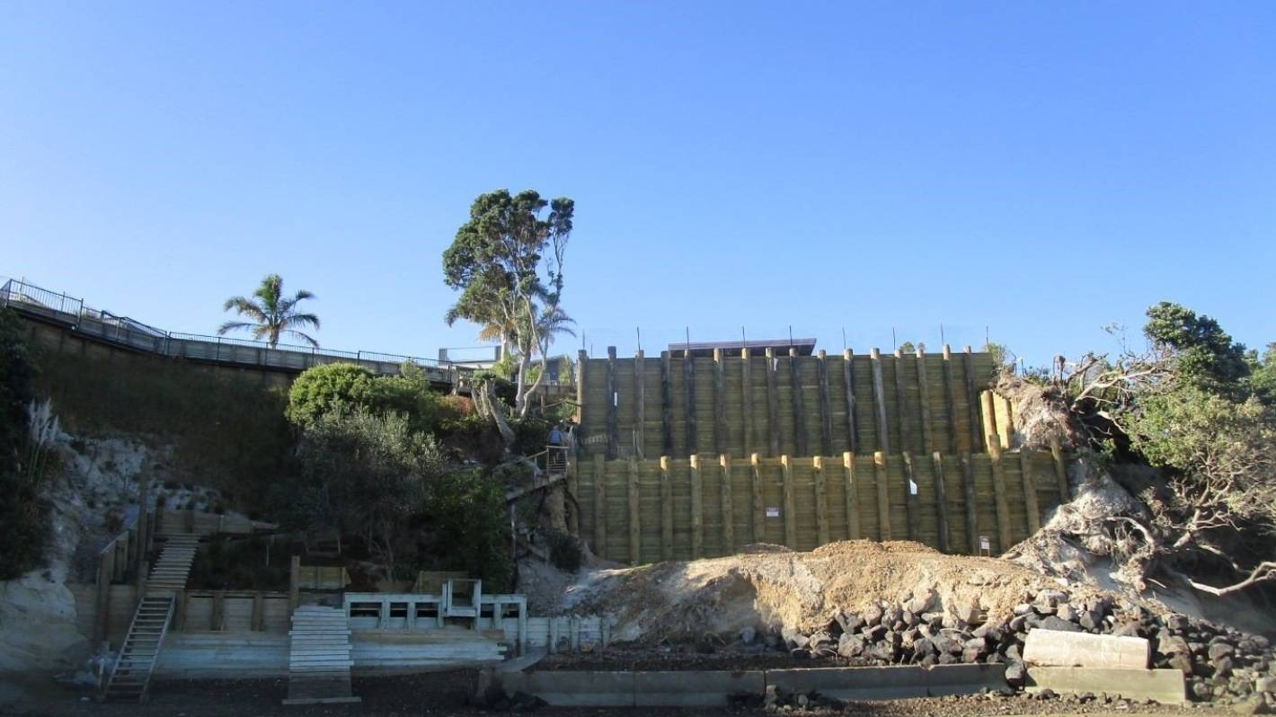 Auckland company fined over unconsented retaining walls at coastal property