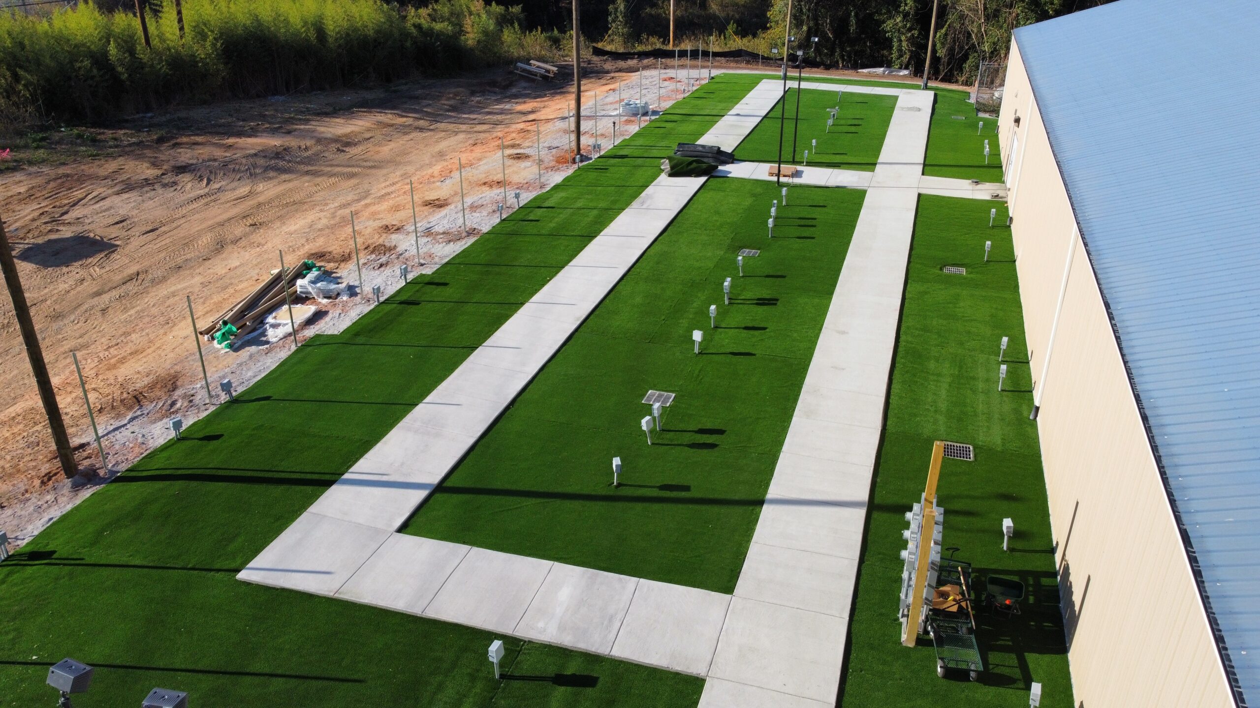 Artificial Grass Installed for Rapid Shelter in Columbia, SC