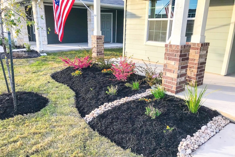 mulched bed