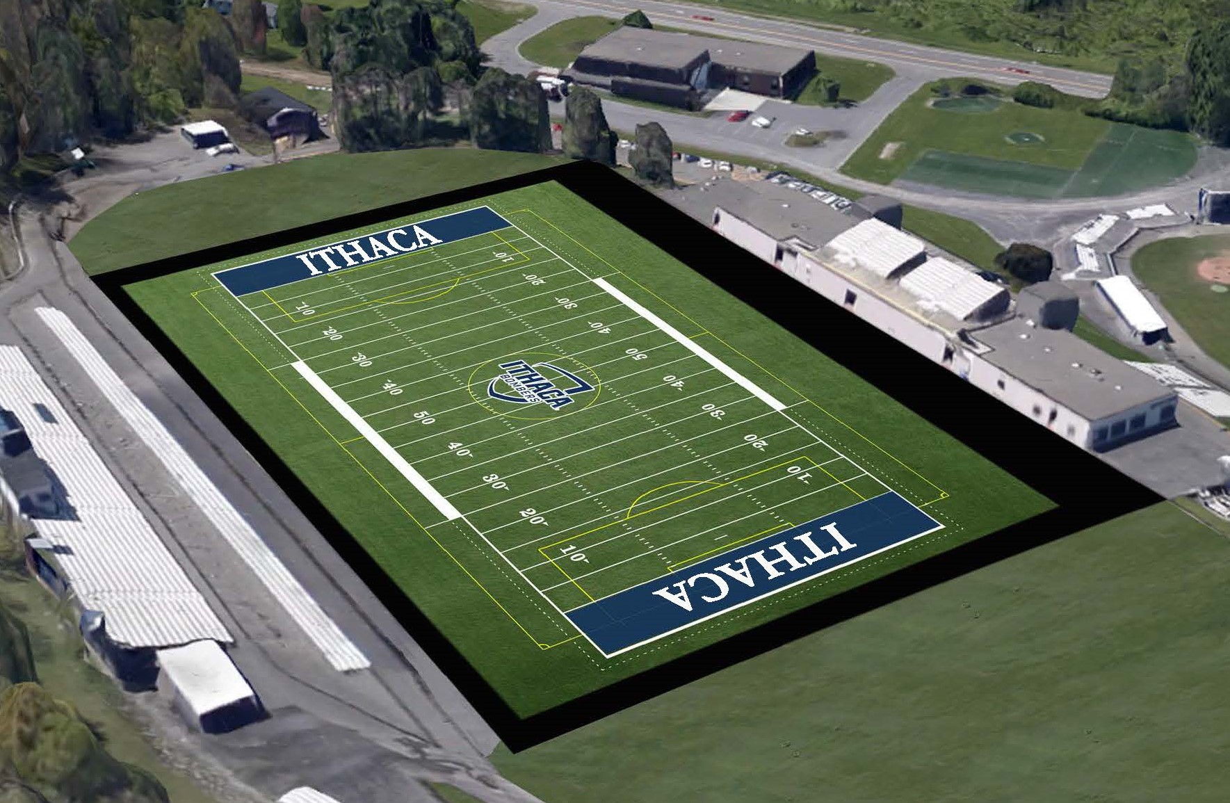 Ithaca College football field getting make-over with artificial turf, new lighting